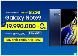 Galaxy Note 9 512GB chỉ 19.990.000 đồng, còn hơn 100 suất