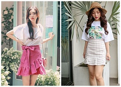 Học theo shop thời trang mix đồ với váy đuôi cá