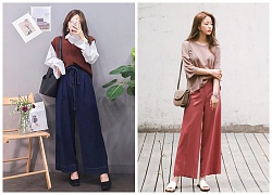 Mách bạn 3 cách phối đồ với quần culottes ống rộng