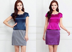 Váy peplum đẹp cho nàng công sở khoe dáng chuẩn