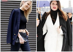 Áo khoác blazer nữ màu đen đẹp công sở thu đông 2018 2019