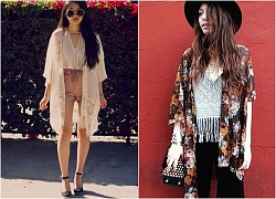 Mix áo khoác kimono nữ đẹp phong cách nhật bản thu đông 2018 2019