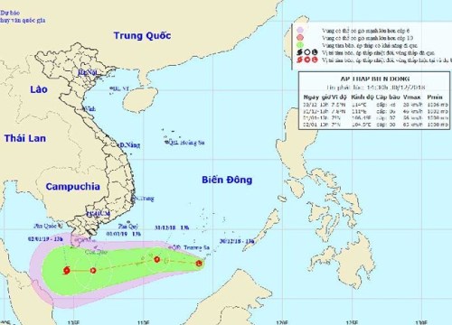 Xuất hiện vùng áp thấp có khả năng mạnh thành bão