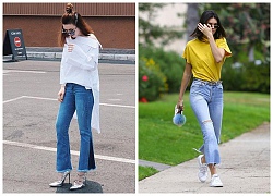 Biến tấu jeans ống loe cho team chân dài