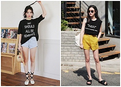 Giầy bệt và quần shorts cặp đôi không bao giỡ lỗi mốt