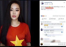 Sau bao lần bị vỗ mặt, cuối cùng 'Miss Dự đoán' Hoàng Hải Thu đã đoán đúng tỷ số đẹp lòng của đội tuyển Việt Nam