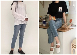 4 combo kết hợp với quần jeans ống đứng quá chất