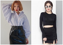 Cách phối đồ với chân váy ôm đen để trở thành cô nàng "trendy"