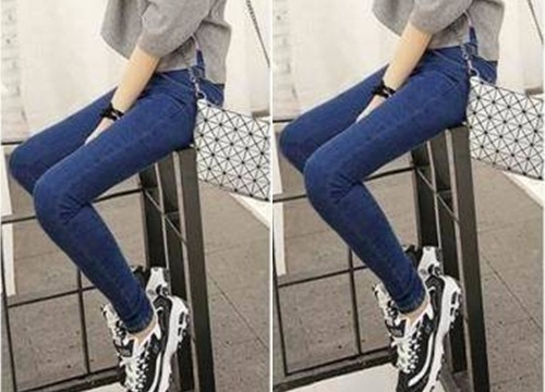 Quần jeans nữ lưng cao hàn quốc đẹp nhất cho bạn gái phối đồ ra phố