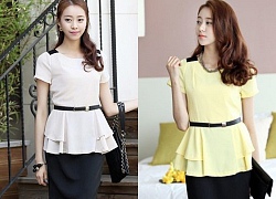 Váy đầm peplum đẹp giúp nàng công sở che vòng hai ngấn mỡ