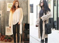 Áo khoác cardigan nữ dáng dài đẹp thướt tha dạo phố đông