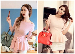 Áo sơ mi nữ peplum đẹp kiểu Hàn Quốc ngọt ngào dạo phố