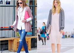 Cách mix áo khoác cardigan nữ đẹp hợp thời trang đông