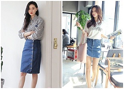 Chân váy đầm denim đẹp cá tính Hàn Quốc cho nàng năng động