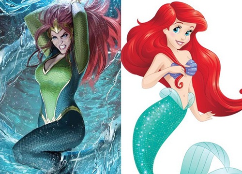 Hóa ra công chúa của "Aquaman" chính là phiên bản hiện đại của nàng tiên cá Ariel mà không ai hay!