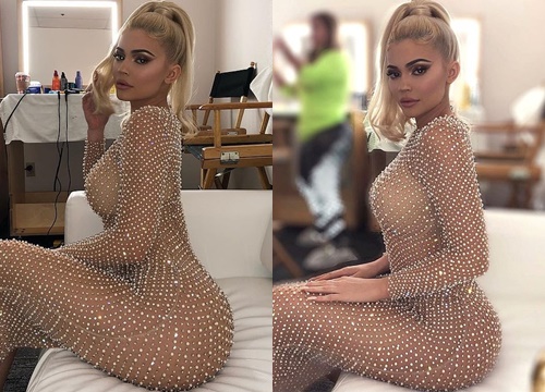 Không thua chị Kim, Kylie Jenner khoe siêu vòng mông gợi cảm hết cỡ với váy xuyên thấu