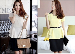 BST váy đầm Peplum Hàn Quốc đẹp xu hướng thời trang công sở