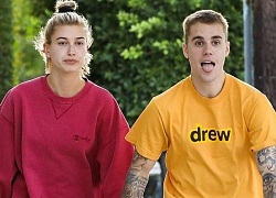 Justin Bieber vừa lè lưỡi vừa nắm tay bà xã Hailey đi hẹn hò