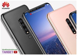 Lộ ảnh thiết kế Huawei P30 Pro, màn hình water drop, cạnh uốn cong, 4 camera sau