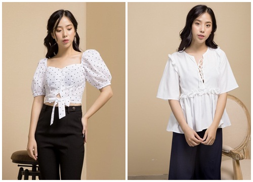 Những dáng áo blouse xinh ngất ngây