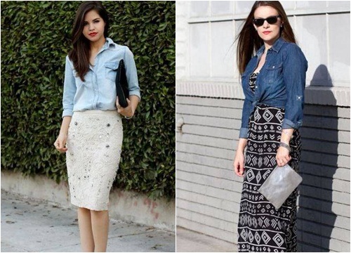 Những mẫu áo sơ mi nữ denim đẹp cùng năm tháng bạn đừng bỏ lỡ