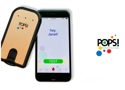 POPS! chỉ mất nửa phút để có kết quả đo đường huyết, có thể gắn vào smartphone