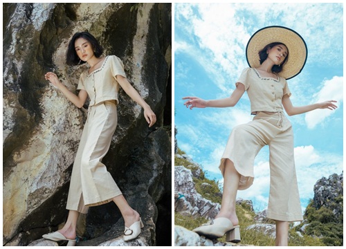 Trang phục matchy matchy hoà hợp cùng vải đũi linen