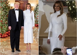 Bà Melania đẹp rạng ngời nắm tay Tổng thống Trump trong ảnh Giáng sinh chính thức