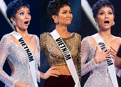 Loạt biểu cảm để đời của H&#8217;Hen Niê khi liên tục được gọi tên vào top ở Miss Universe 2018