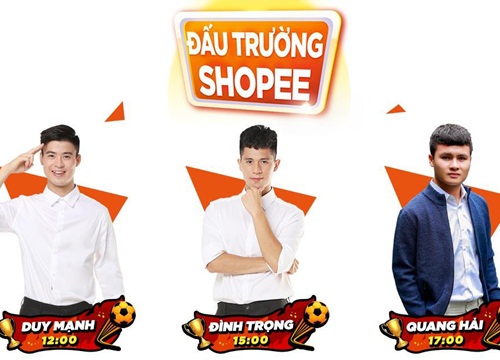 Sau AFF cup, Duy Mạnh, Đình Trọng, Quang Hải trở thành chiến binh trong "Đấu trường Shopee"