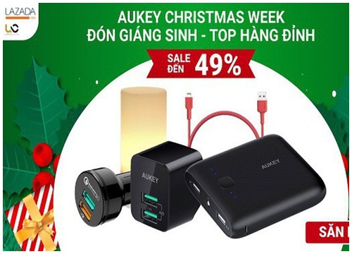 Vui giáng Sinh - Thương hiệu công nghệ Aukey #1 của Đức sale khủng những sản phẩm đầu TOP