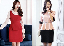 Váy đầm peplum công sở đẹp cho nàng che khuyết điểm eo bánh mỳ