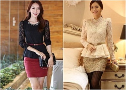 Váy đầm peplum Hàn Quốc đẹp cho quý cô công sở dáng xinh