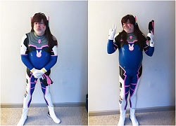 Cosplay thành D.Va siêu dễ thương trong Overwatch