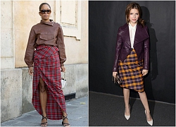 4 kiểu áo phù hợp với chân váy họa tiết tartan