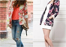 Bắt kịp xu hướng với áo khoác blazer hoa nữ đẹp quyến rũ đông