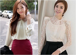 Cực sốt áo sơ mi nữ trắng dài tay đẹp trang phục hè 2019 không lỗi mốt bao giờ