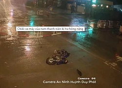 Đồng Nai: Nam thanh niên đi xe máy tông vào rào chắn tàu hỏa, mài mặt hàng chục mét trên đường