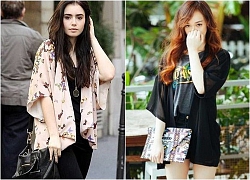 Ngắm mẫu áo khoác nữ kimono đẹp phong cách nhật bản đông