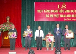 Nghệ An: Tổ chức Lễ truy tặng Danh hiệu "Bà mẹ Việt Nam anh hùng"