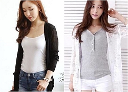 Những kiểu áo khoác cardigan mỏng nữ đẹp xinh xắn đông