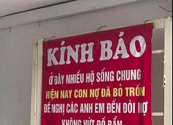 Tờ giấy thông báo lạ trong khu dân cư khiến các chủ nợ giật mình