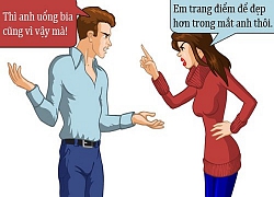 Trưa cười: Lý do chồng uống bia