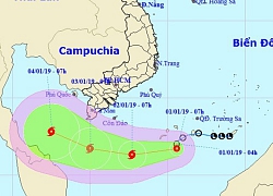 Áp thấp nhiệt đới tiến gần mũi Cà Mau, khả năng thành bão cấp 8