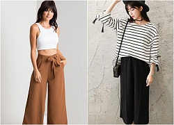 Cách phối đồ với quần culottes đơn giản nhất