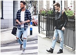 7 cách phối đồ cực chất với quần jeans rách cho phái mạnh