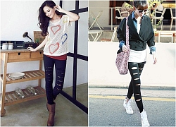 Mẹo mặc quần legging rách chất lừ 'chỉ trong một nốt nhạc'