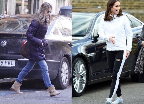 Nhân vật Hoàng gia diện đồ "dân thường": Kate Middleton gợi cảm với áo 2 dây, Hoàng hậu Tây Ban Nha "kết" áo phao như các bà, các cô