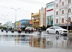 TP.Cà Mau ngập vì ảnh hưởng bão số 1