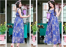 Váy đầm maxi dáng dài đẹp đáng yêu dạo phố